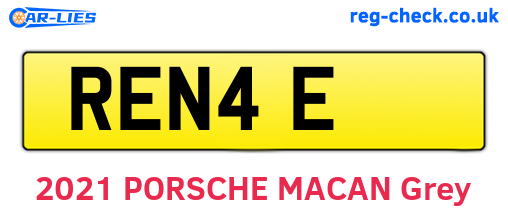 REN4E are the vehicle registration plates.