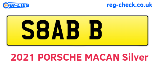 S8ABB are the vehicle registration plates.