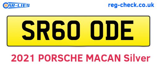 SR60ODE are the vehicle registration plates.