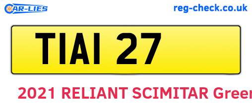 TIA127 are the vehicle registration plates.