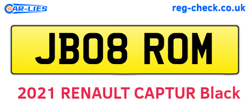JB08ROM are the vehicle registration plates.