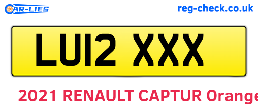 LU12XXX are the vehicle registration plates.