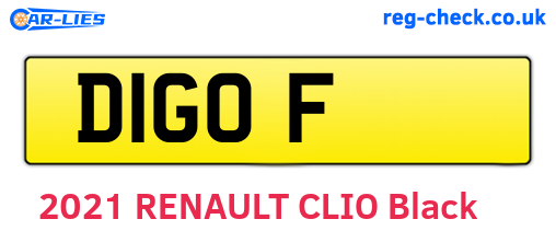 D1GOF are the vehicle registration plates.