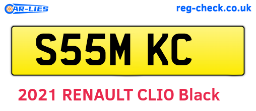 S55MKC are the vehicle registration plates.