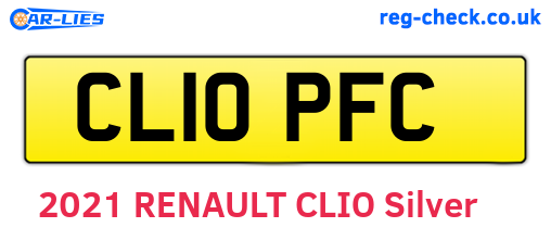 CL10PFC are the vehicle registration plates.