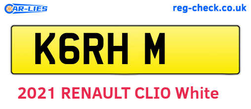K6RHM are the vehicle registration plates.