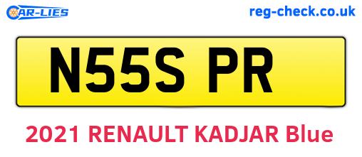 N55SPR are the vehicle registration plates.