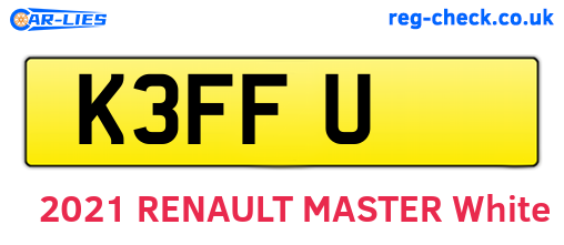 K3FFU are the vehicle registration plates.