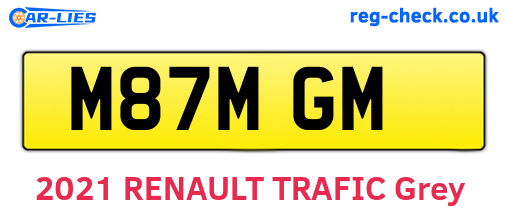 M87MGM are the vehicle registration plates.