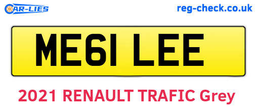 ME61LEE are the vehicle registration plates.