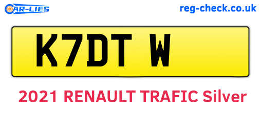K7DTW are the vehicle registration plates.