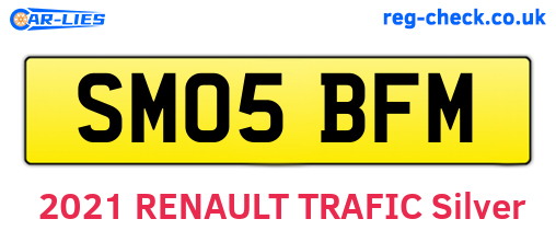 SM05BFM are the vehicle registration plates.