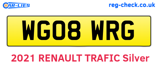 WG08WRG are the vehicle registration plates.