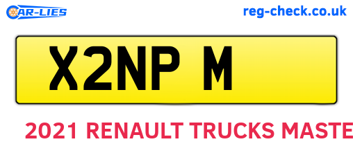 X2NPM are the vehicle registration plates.
