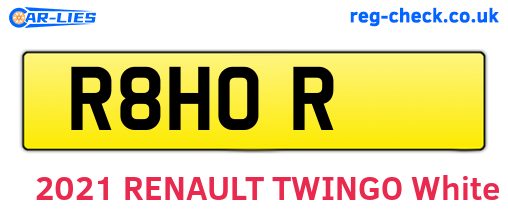 R8HOR are the vehicle registration plates.