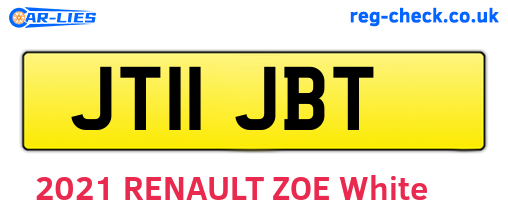 JT11JBT are the vehicle registration plates.