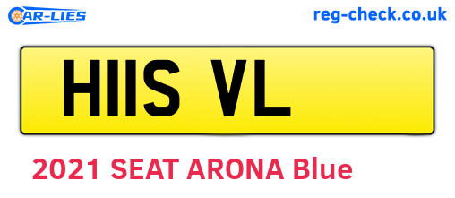 H11SVL are the vehicle registration plates.