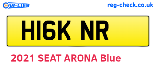 H16KNR are the vehicle registration plates.