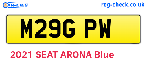 M29GPW are the vehicle registration plates.