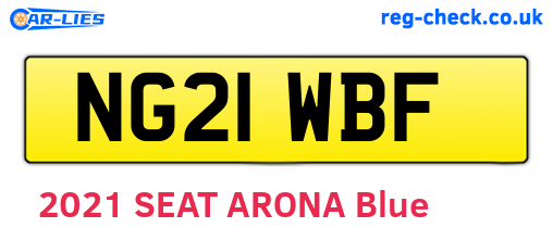 NG21WBF are the vehicle registration plates.