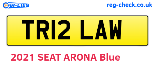 TR12LAW are the vehicle registration plates.