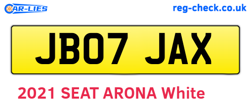 JB07JAX are the vehicle registration plates.