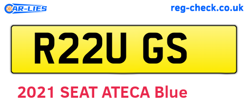 R22UGS are the vehicle registration plates.