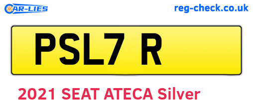 PSL7R are the vehicle registration plates.