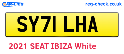 SY71LHA are the vehicle registration plates.