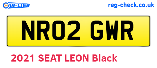 NR02GWR are the vehicle registration plates.