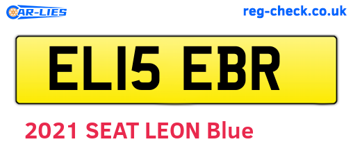 EL15EBR are the vehicle registration plates.