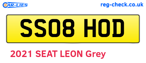 SS08HOD are the vehicle registration plates.