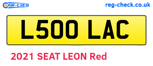 L500LAC are the vehicle registration plates.
