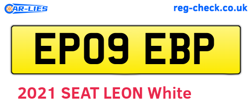 EP09EBP are the vehicle registration plates.