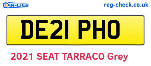 DE21PHO are the vehicle registration plates.