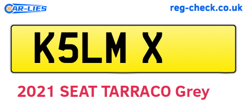 K5LMX are the vehicle registration plates.