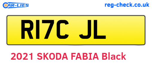 R17CJL are the vehicle registration plates.
