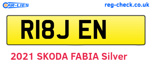 R18JEN are the vehicle registration plates.