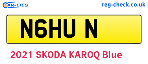 N6HUN are the vehicle registration plates.