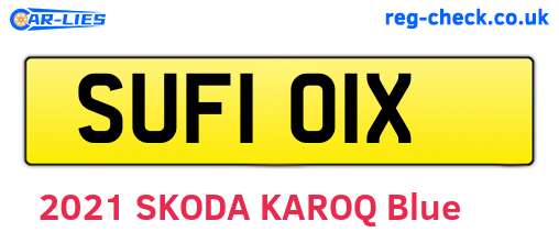 SUF101X are the vehicle registration plates.