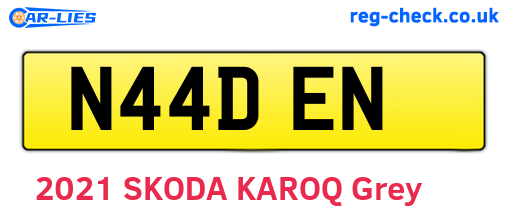 N44DEN are the vehicle registration plates.