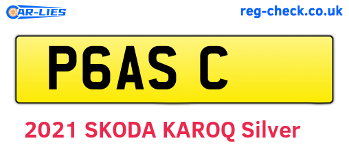 P6ASC are the vehicle registration plates.