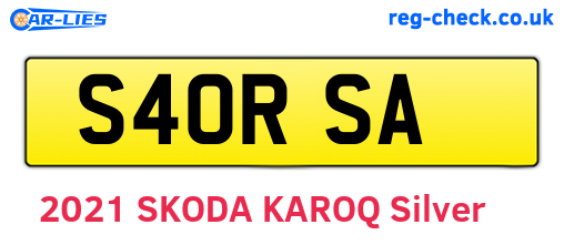 S40RSA are the vehicle registration plates.