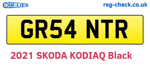 GR54NTR are the vehicle registration plates.