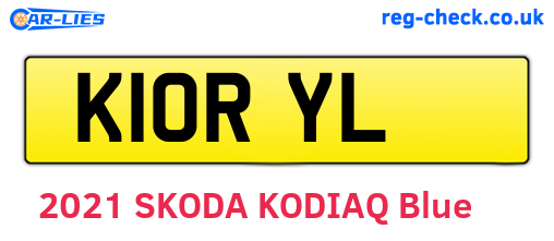 K10RYL are the vehicle registration plates.