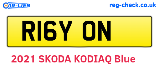 R16YON are the vehicle registration plates.