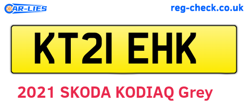 KT21EHK are the vehicle registration plates.