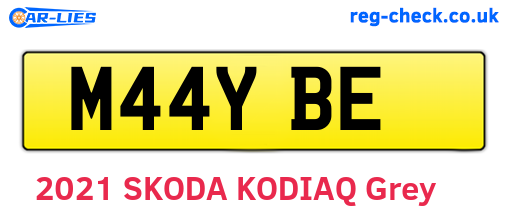 M44YBE are the vehicle registration plates.