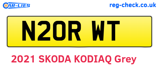 N20RWT are the vehicle registration plates.