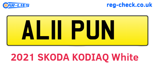 AL11PUN are the vehicle registration plates.